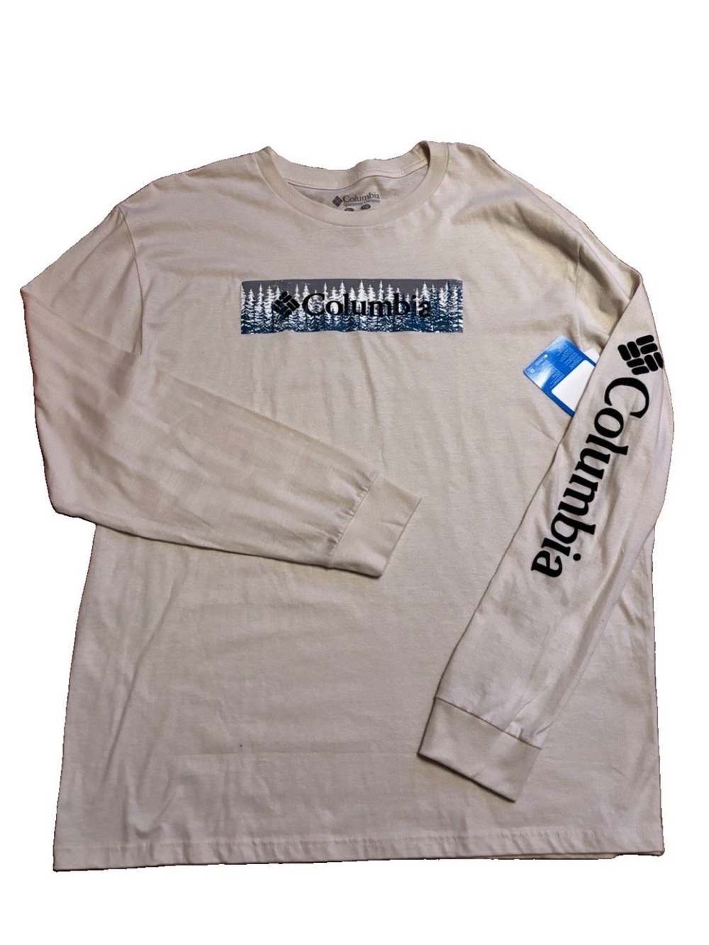 Columbia Men's Long Sleeve Logo Tee - Cream XL